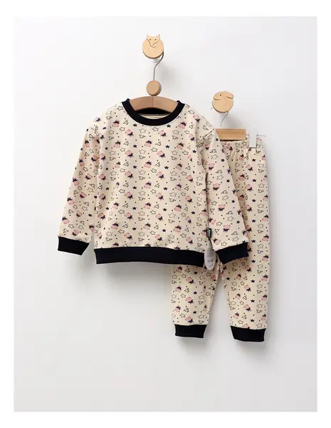 Pijama bbc ML, Just Love, bleumarin-crem