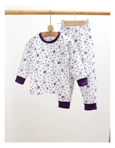 Pijama bbc ML Romania, Absorba Rabbit, alb-mov