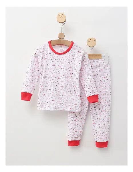 Pijama bbc ML Romania Baby Bear, ciclam