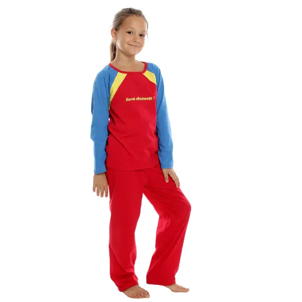 Pijama copii AI2255 rosu TRICOLOR, Andana | marimea 34 (7/8 ani)