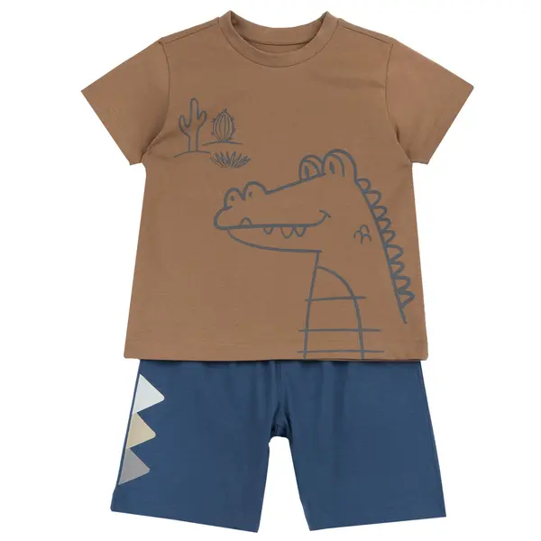 Pijama copii Chicco, maro deschis, 01505-70MC