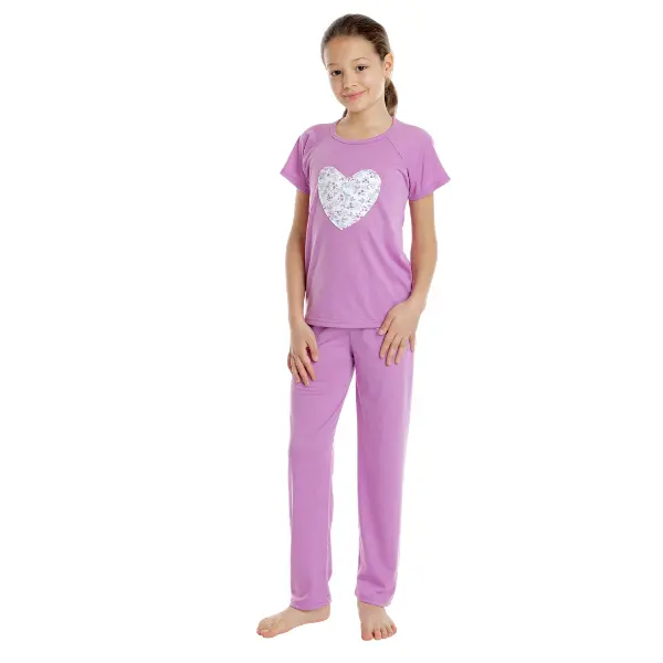 Pijama fete AP2528 lila Heart, Andana | marimea 38 (11/12 ani)
