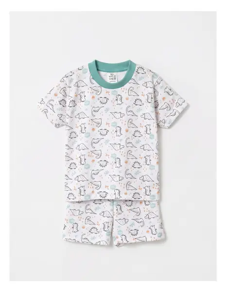 Pijama MS imprimata Erbi Dino verde