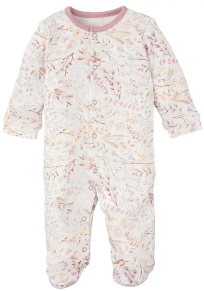 Pijamale pentru bebeluși Bimbidreams - Niza, 1-3 luni, alb/lila