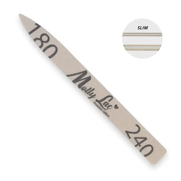 Pila unghii slim Molly Lac 180/240- Tip