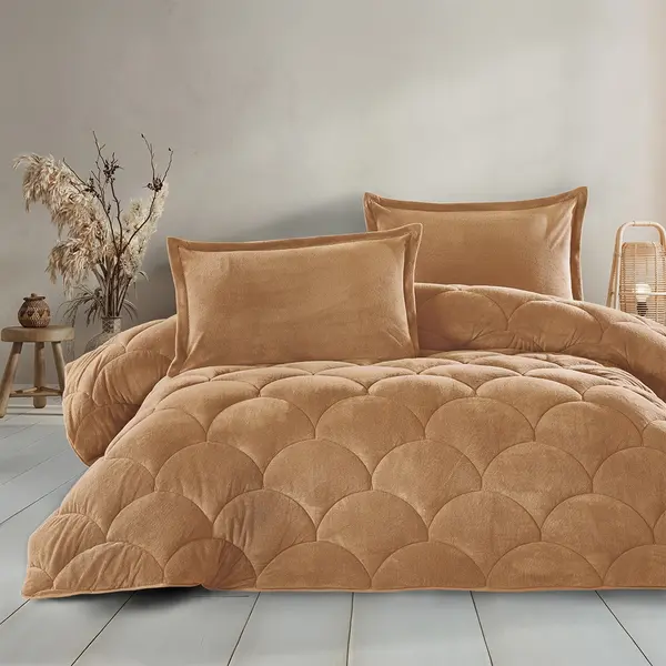 Pilota Pufoasa Fluffy V22 Mustard 195x215 cm