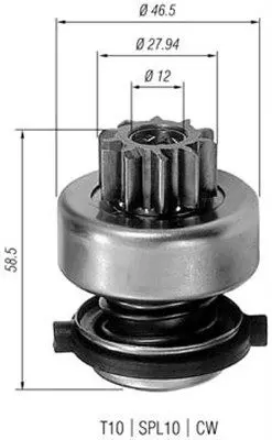 Pinion electromotor MAGNETI MARELLI 940113020191