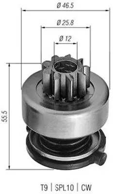Pinion electromotor MAGNETI MARELLI 940113020254