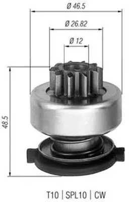 Pinion electromotor MAGNETI MARELLI 940113020309