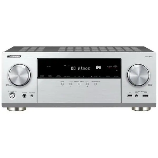 Pioneer Receiver Pioneer VSX-LX305 M2SMMP, 9.2 canale, Dolby Atmos, Bluetooth, USB, Ethernet, Argintiu