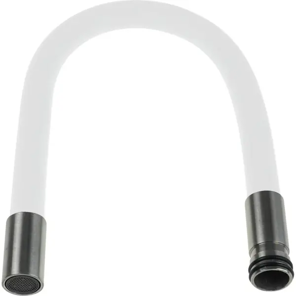 Pipa flexibila pentru baterie bucatarie Deante Luno alb inox