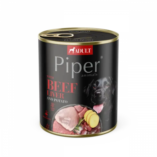 Piper Adult, Hrana Umeda, Ficat de Vita si Cartofi, 800 g