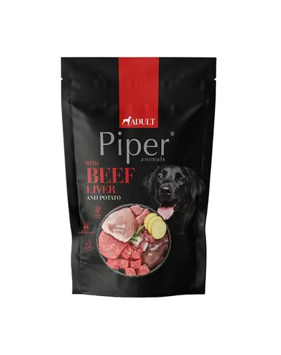 PIPER Animals Mix plicuri hrană câini 30x500 g cu ficat de vită, cu inimi de pui, cu stomac de vită