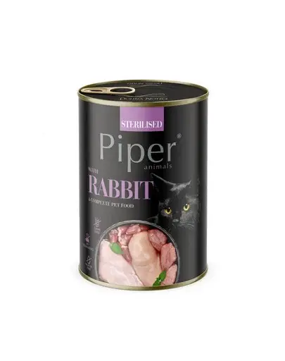 PIPER Sterilised conserva hrana pisica sterilizata 400g cu iepure