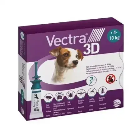 Pipeta antiparazitara pentru caini 4 - 10 kg Vectra 3D x 1 pipeta