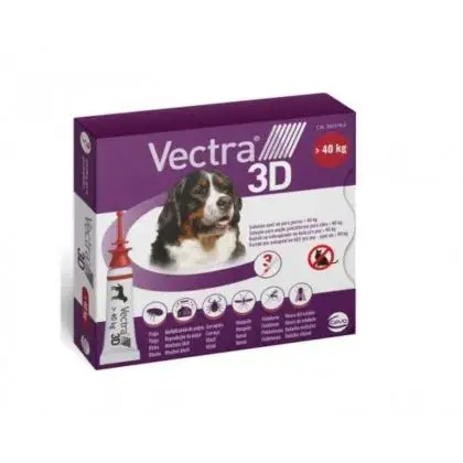 Pipeta antiparazitara pentru caini peste 40 kg Vectra 3D x 3 pipete