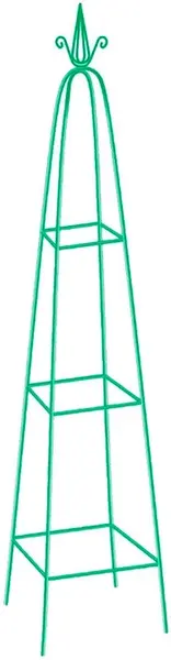 Piramidă decorativă de grădina pentru plante cățărătoare Palisad - 691278, 198 х 33 cm, verde