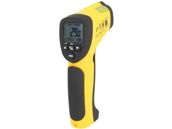 Pirometru LCD,iluminat -32÷480°C Rez.optică: 13: 1 ε: 0,1÷1