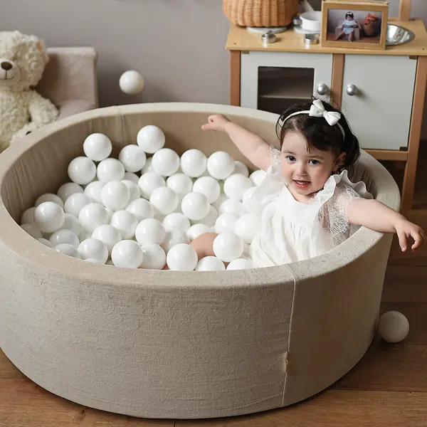 Piscină cu bile, Catifea Bej, 200 de bile, TWINDECO Beige Velvet