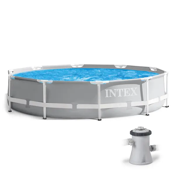 Piscina cu cadru metalic Intex 26702, rotunda, 305x76 cm, pompa filtrare inclusa KID414270, la doar 570,00 lei