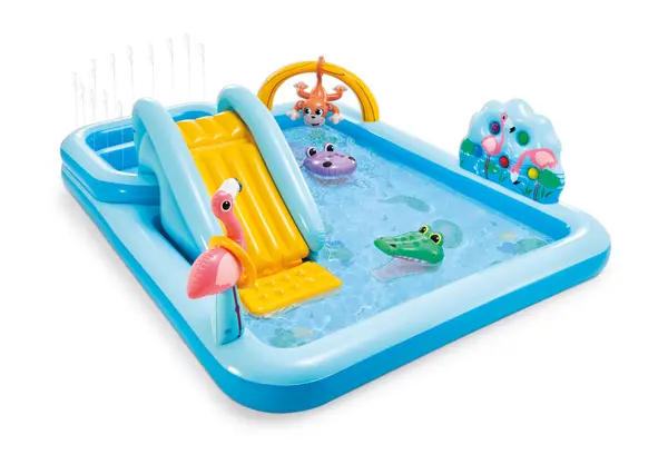 Piscina gonflabila copii Intex 57161, centru de joaca, tobogan, multicolor KID413075, la doar 356,00 lei