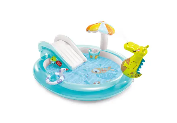 Piscina gonflabila copii Intex 57165 Crocodil, tobogan si accesorii KID417875, la doar 226,00 lei