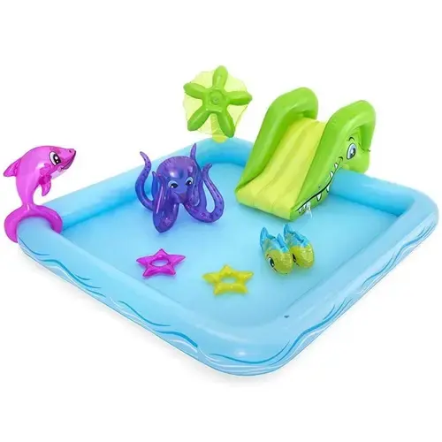 Piscina gonflabila pentru copii Bestway Fantastic Aquarium Play Center, 239cm x 206cm x 86cm