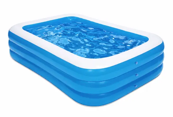 Piscina gonflabila pentru copii si adulti PVC 210x140 cu inaltime de 56 cm albastru/alb