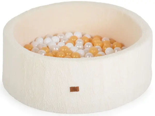 Piscină moale cu 200 de bile Moni Toys - Boucle, fildeş