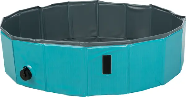 Piscina Pentru Caini, Plastic, Petrol/Gri 80 cm