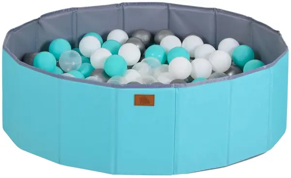 Piscină pliabilă Moni Toys - Cu 90 de bile, Melo-mentă