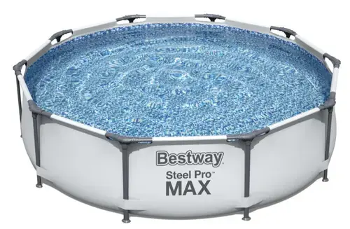 Piscina supraterana cu cadru metalic Bestway Steel Pro MAX, 305 x 76 cm, 4678 L (Gri)