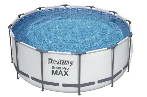 Piscina supraterana cu cadru metalic Bestway Steel Pro MAX, 366 x 122 cm, 10250 L (Gri)