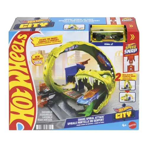 Pista atacul spiral al sarpelui Hot Wheels City (Multicolor)