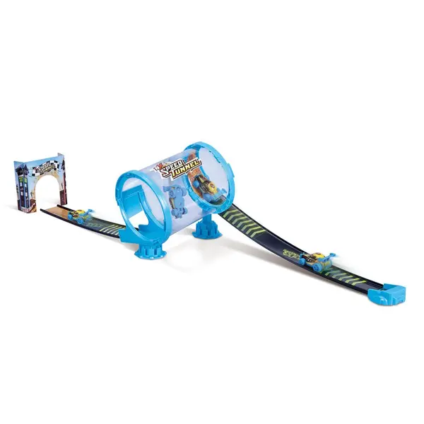 Pista cu rampa de lansare si o masinuta cu pull back Maisto NXS Racers
