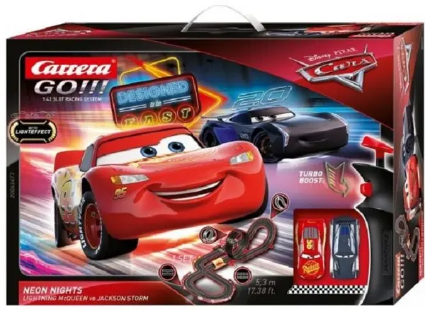 Pista de curse Carrera cu masini cu lumini Go Cars Neon Nights, 5.3 m