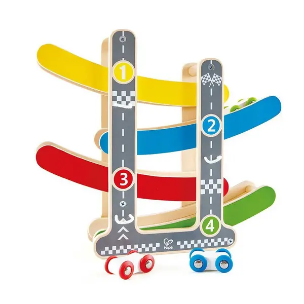 Pista supraetajata cu masinute Hape Colour Track