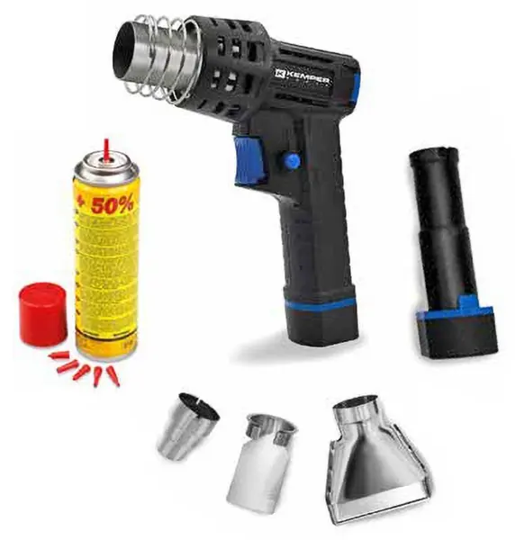 Pistol cu aer cald Kemper – 1068C, pe gaz, 450 °C, cu aprindere piezo și accesorii