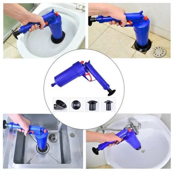 Pistol cu aer comprimat pentru desfundat scurgerile