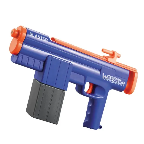 Pistol cu apa electric pentru copii cu jet automat si rezervor integrat - Albastru