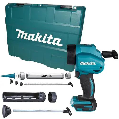 Pistol de lipit electric Makita DCG180 18V, 5000N, 5 viteze, set cu 2 adaptoare pentru tuburi 300ml si 600ml, cu LED, 404x108x281mm, fara baterie si incarcator