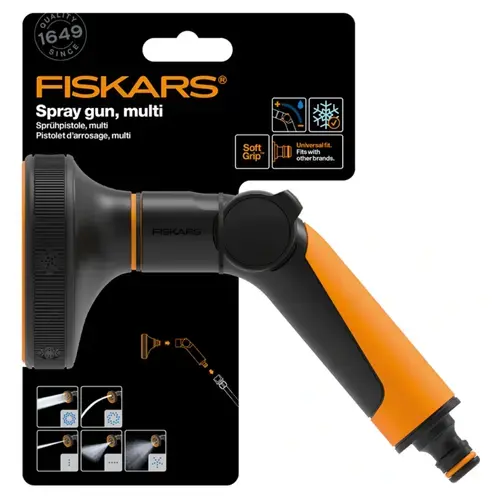 Pistol pentru stropit FISKARS 1065485, 5 jeturi, Negru