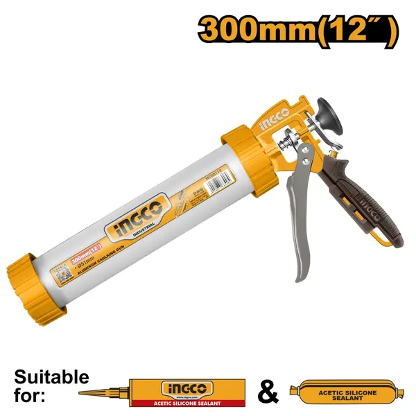 Pistol Silicon 12'' Aluminiu INGCO HCG0112