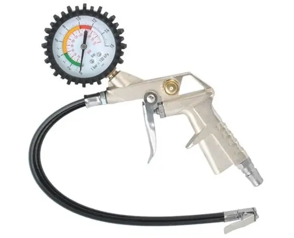 Pistol Umflat pentru Compresor cu Manometru si Furtun 35cm