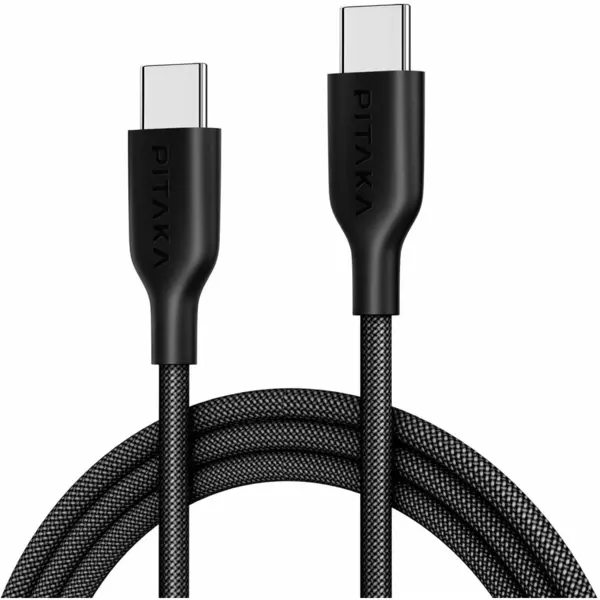 Pitaka Cablu USB Pitaka Flex Braided USB C-USB C, 1.2m, 60W, 480 Mbps, Negru