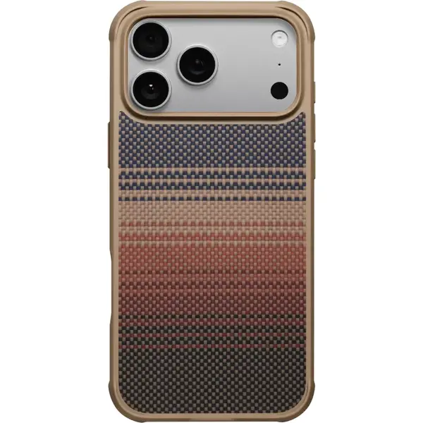 Pitaka Carcasa Pitaka Aramid ProGuard Sunset compatibila cu iPhone 17 Pro Max, Portocaliu
