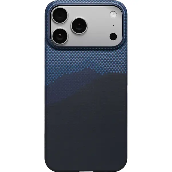 Pitaka Carcasa Pitaka Ultra Slim Over the Horizon cu Magnetic Ring compatibila cu iPhone 17 Pro Max, Albastru