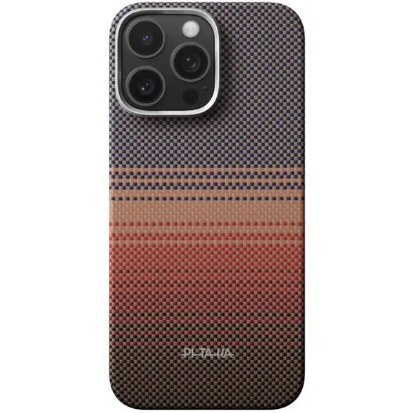 Pitaka Carcasa Pitaka Ultra-Slim PitaTap compatibila cu iPhone 16 Pro, Sunset