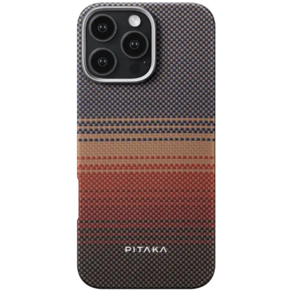 Pitaka Husa de protectie Pitaka Tactile Woven Aramida Magsafe pentru iPhone 16 Pro, Sunset
