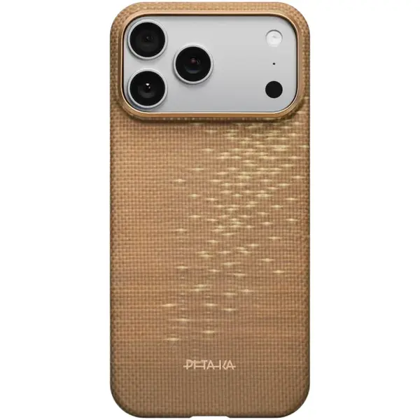 Pitaka Husa Pitaka compatibila cu iPhone 17 Pro Ultra-Slim, Golden Glint (PitaTap)